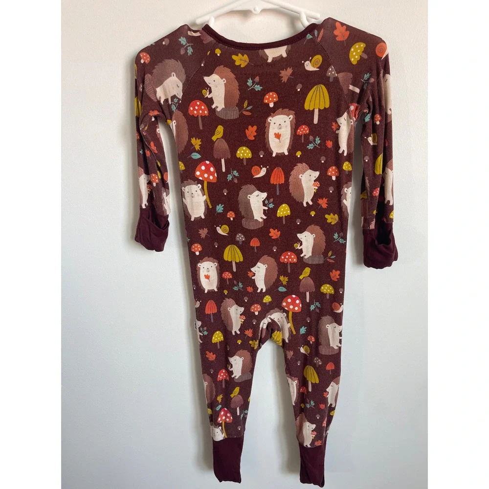 Little Sleepies Happy Hedgehogs Bamboo Zippy 6-12 Months